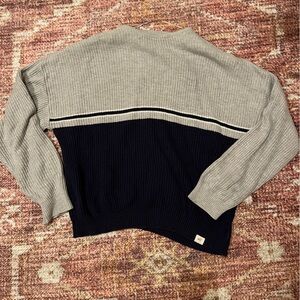 Pull and bear blue and grey sweater